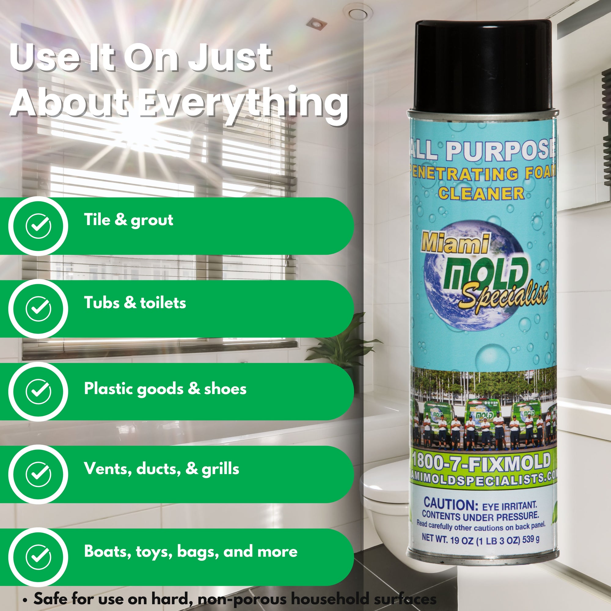 Miami Mold Specialist Exclusive All Purpose Penetrating Foam Cleaner – 19 oz